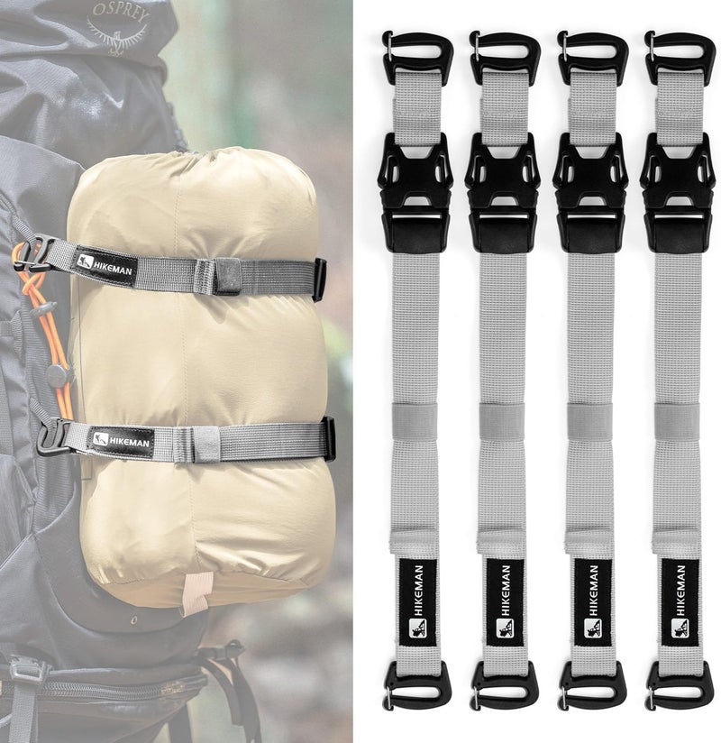 HIKEMAN 4 Pcs Tactical Molle System Backpack Straps and Buckles Set -Adjustable 19.49" Pack Attachment Strap Accessories - Image 1